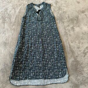 Nic + Zoe Sleeveless Slip Dress Women's XS Blue Geometric Casual Summer Vacation